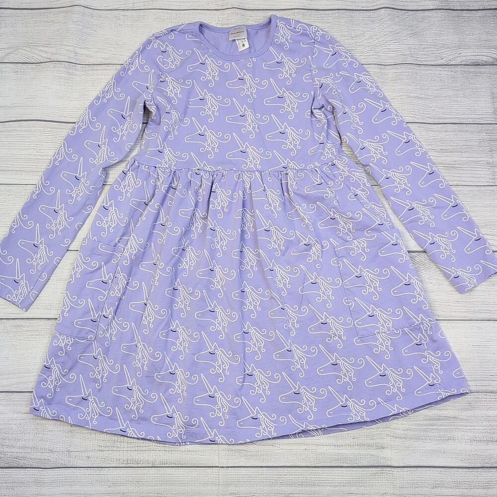 12 Hanna Andersson Purple Unicorn Playground Dress